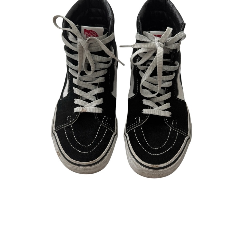 VANS Old Skool Sk8 Hi Top Suede
Canvas Shoe W 9/M7.5 Black
White Sneaker